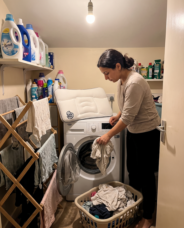 The Little Otter cotton cover being washed on wash night